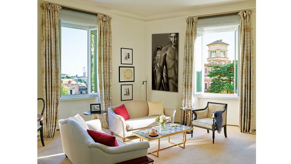 Hotel Eden Dolce Vita Suite living room Dorchester Collection