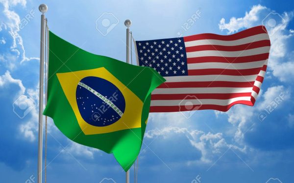 Bandeiras Brasil e USA