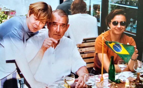 Joachim Boerger, seu neto Pedro Machado e sua filha Christiane, na Alemanha em 1995