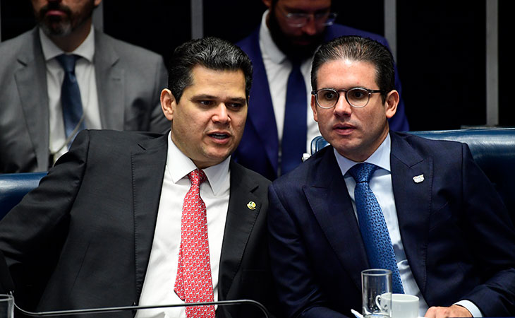 Davi Alcolumbre e Hugo Motta