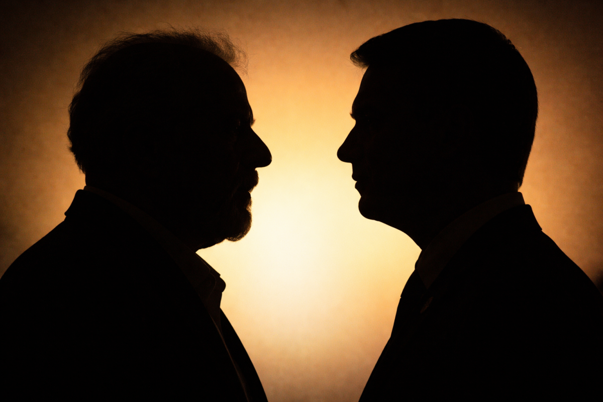 Encontro de silhuetas políticas