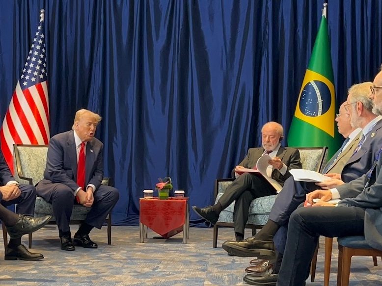 Trump e Lula (foto ﻿Ricardo Stuckert/PR)