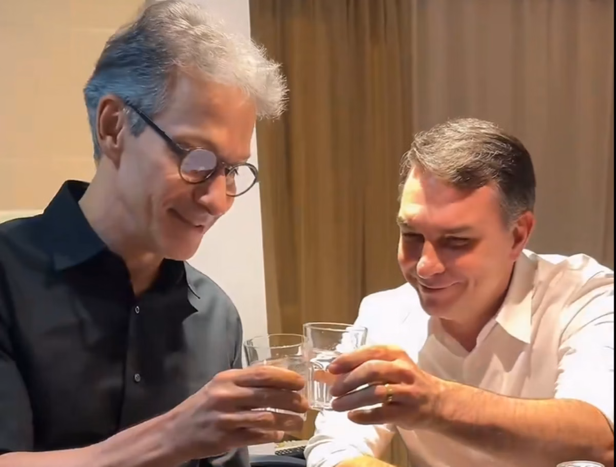 romeu zema E flavio bolsonaro(foto reprodução)