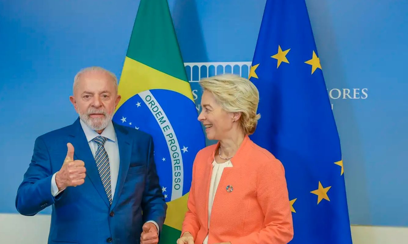 Lula e Ursula von der Leyen (foto: Ricardo Stuckert/PR)
