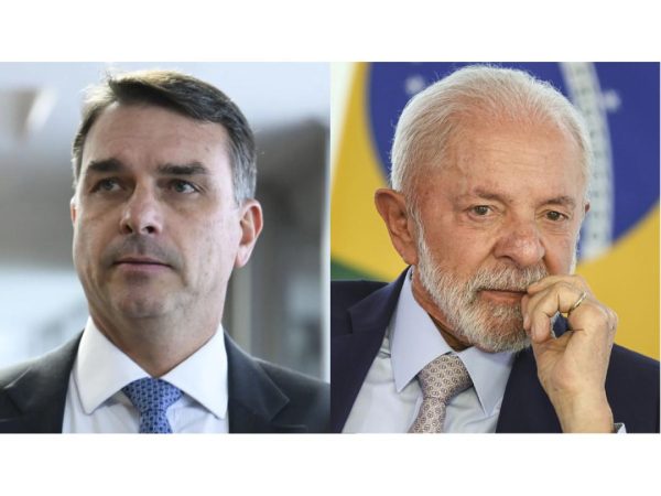 Lula e Flávio Bolsonaro (Foto: Reprodução CNN)