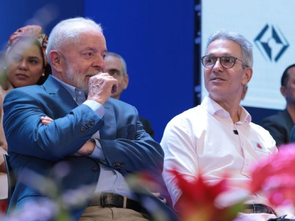 Lula e Zema ﻿( foto Gil Leonardi/Imprensa MG)