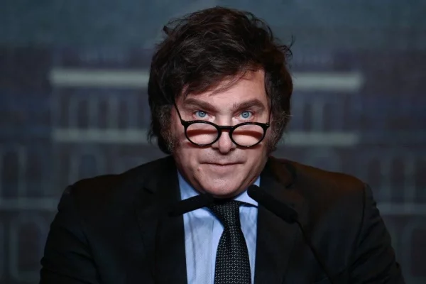Javier Milei (foto Luis Robayo/AFP),