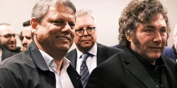 Tarcísio e Milei ( foto reprodução redes sociais)