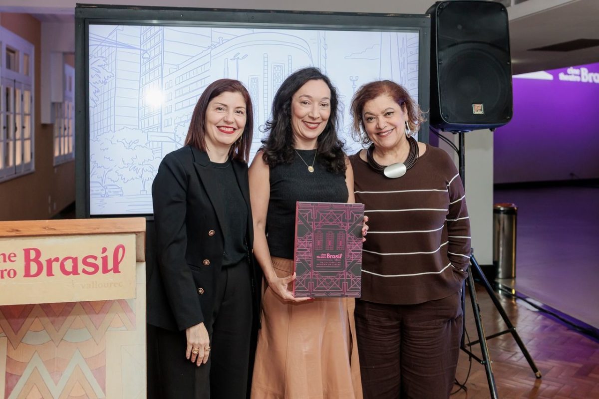 (Foto divulgação: Eliane Parreiras, diretora-executiva da Associação Cine Theatro Brasil; Marília Carvalho de Melo e Sandra Campos, gestora Cultural e de Eventos)