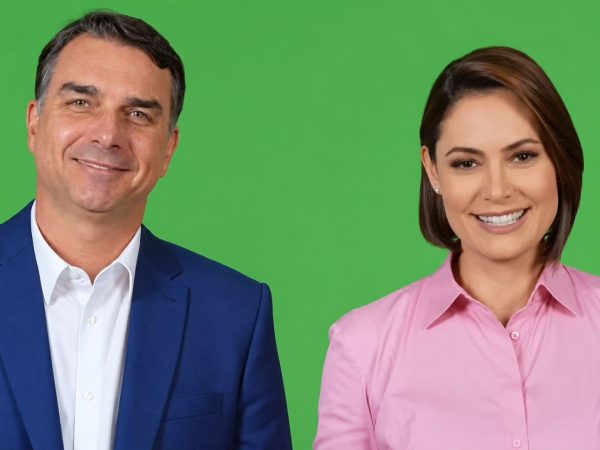 Flávio Bolsonaro e Michelle (Foto: Reprodução/Instagram)