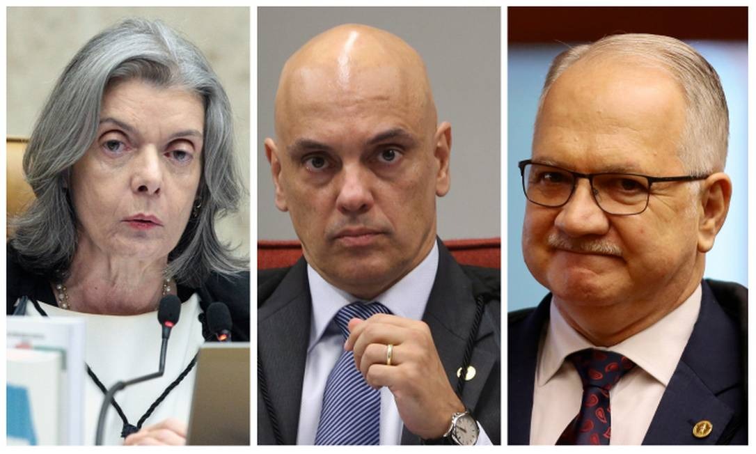 Cármen Lúcia, Alexandre e Fachin(Fotomontagem: STF)