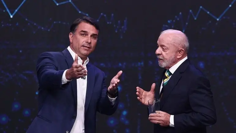Lula e Flávio (foto reprodução Band)