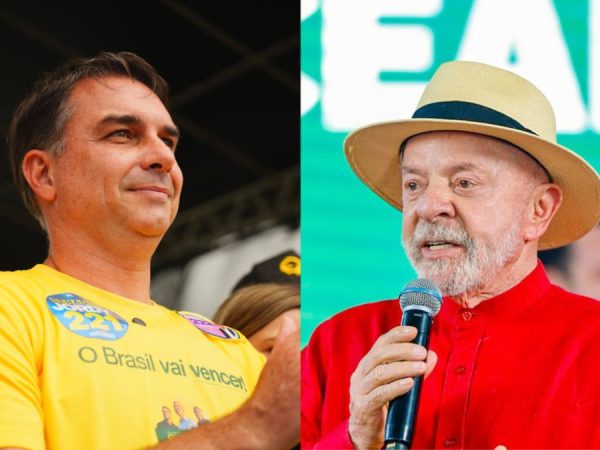 Flávio e Lula (Foto: Charles Vieira/Campanha Flávio Bolsonaro e Ricardo Stuckert)
