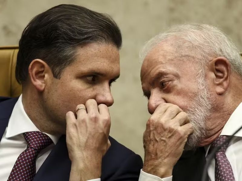 Hugo Motta e Lula (foto: Marcelo Camargo/Agência Brasil)
