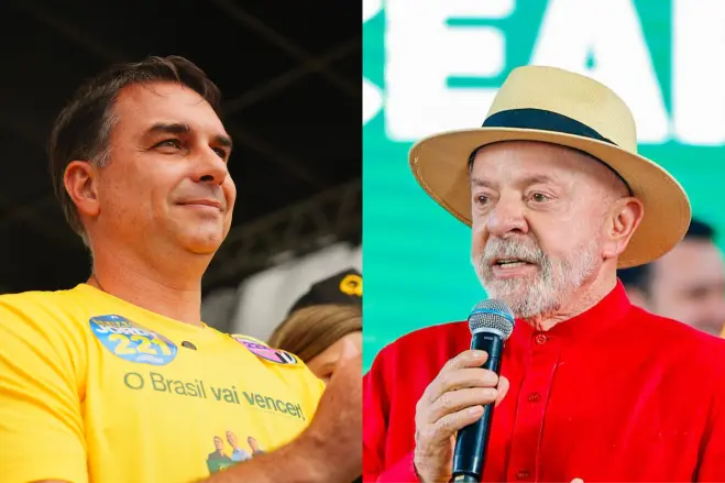 (Foto Charles Vieira/Campanha Flávio Bolsonaro e Ricardo Stuckert).