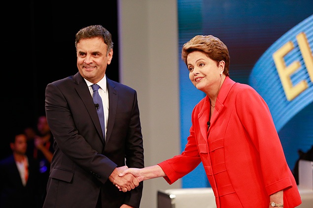 Aécio e Dilma (Foto: TV Globo/divulgação)