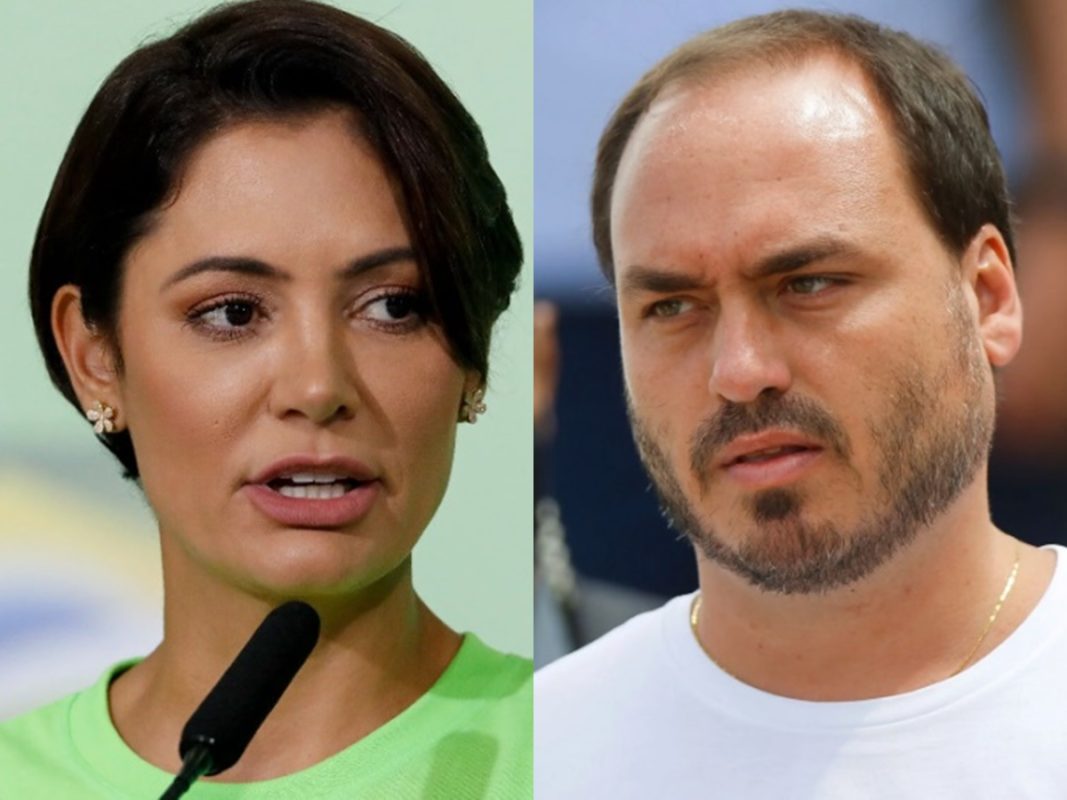 Michelle e Carlos (Fotomontagem: reprodução redes sociais)